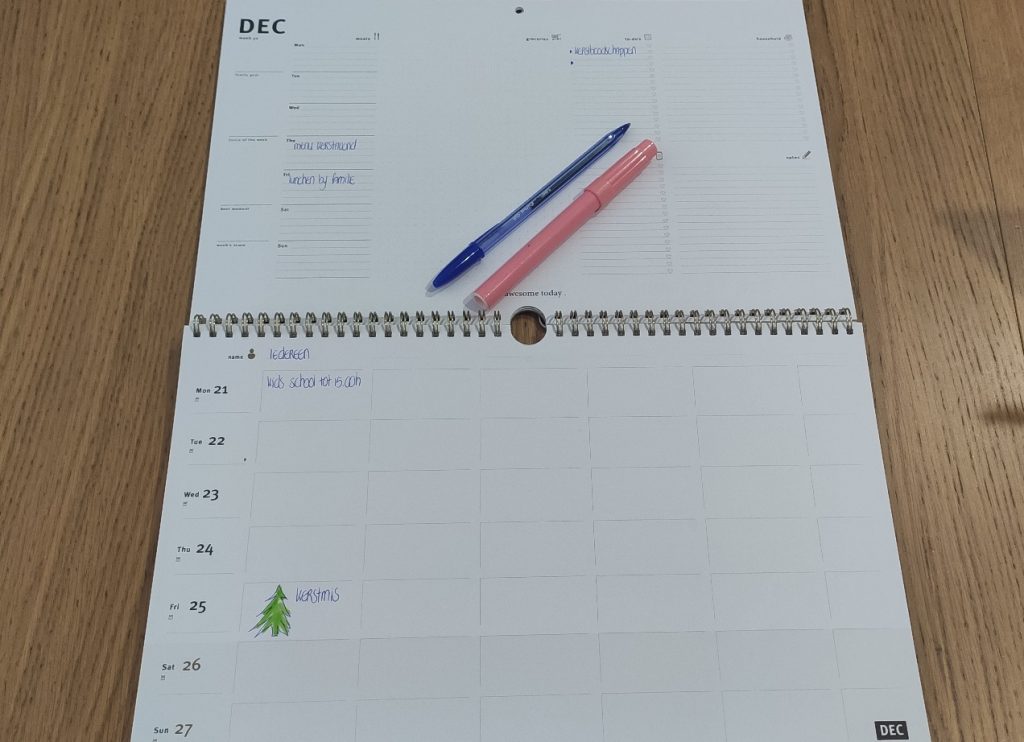 familieplanner en gezinsplanner