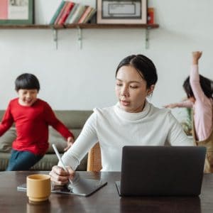 thuiswerken met kind