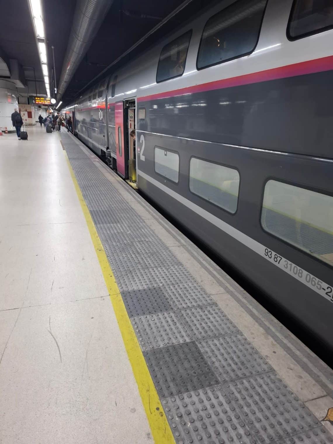 met de trein naar Barcelona
